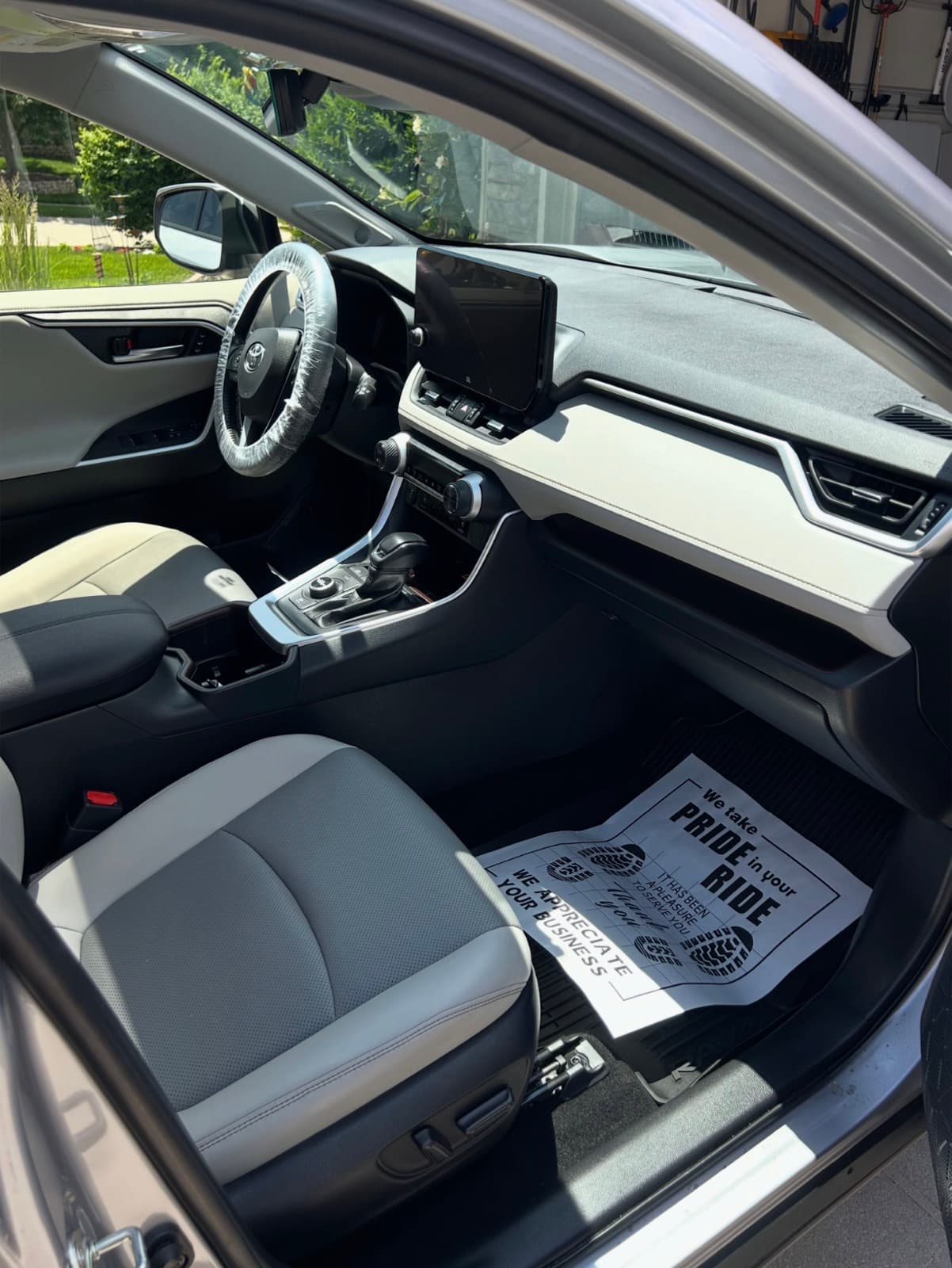 Passenger seat and dash after a RAV4 interior detail